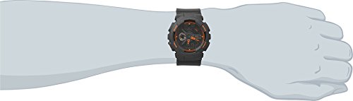 Casio GA-110TS-1A4 G-Shock Reloj Analógico-Digital con Correa de Resina para Hombre, Color Gris/Anaranjado, Tala Única