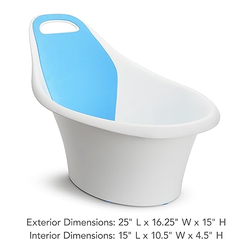 Munchkin® Sit & Soak™ - tina para bebé, 0-12 meses, color blanco, 25 x 16.25 x 15 pulgadas