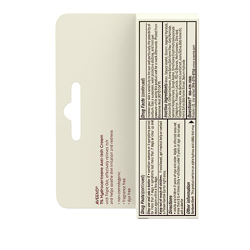 Aveeno 1% Hydrocortisone Anti-Itch Cream, Maximum Strength, 1-Ounce Tube