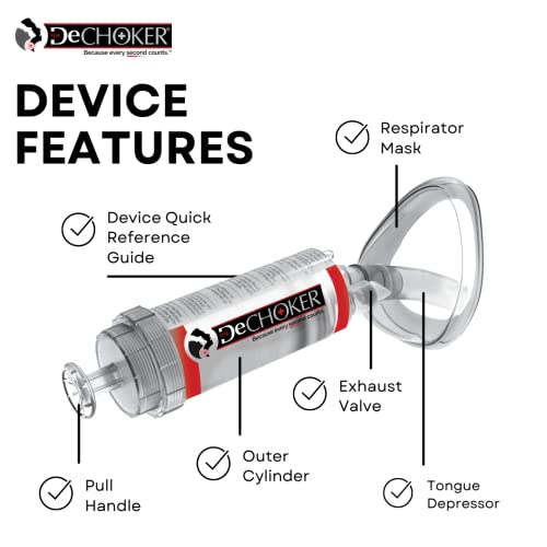 Dechoker Anti Choking Device Child (Ages 3 to 12) - Safe, Effective Anti Choking Device - Excellent Addition to Your Family First Aid Kit - Keep Yourself and Family Safe