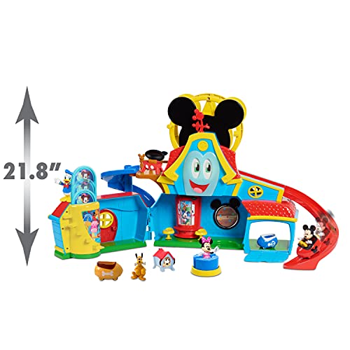 Disney Junior Mickey Mouse Funny The Funhouse 13 Piece Lights and Sounds Playset, Includes Mickey Mouse, Donald Duck and Bonus Pluto Figure, Amazon Exclusive, by Just Play
