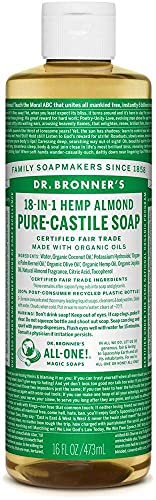 Dr. Bronner Jabón líquido de aceite de almendras, 16 Fl Oz