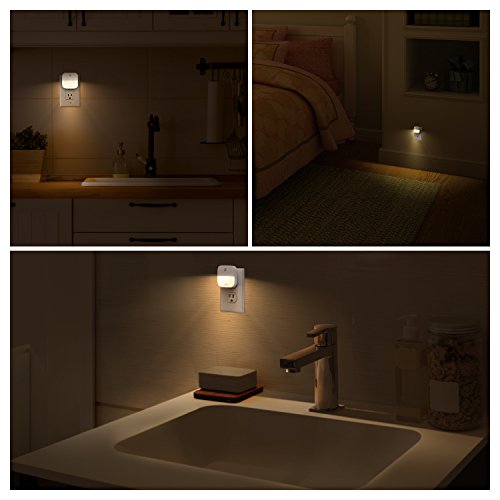 eufy Lumi - Luz nocturna LED de luz blanca cálida, sensor de atardecer hasta el amanecer, dormitorio, baño, cocina, pasillo, escaleras, eficiencia energética, compacta