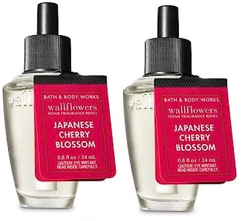 Baño cuerpo y obras Japanese Cherry Blossom Wallflower fragancia recambio. 2 Pack 0,8 oz