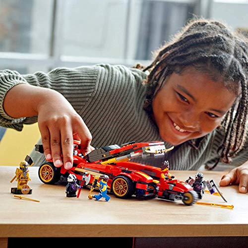 Lego Ninjago Legacy X-1 Ninja Charger 71737 Ninja Toy Building Kit Featuring Motorcycle and Collectible Minifigures, New 2021 (599 Pieces)