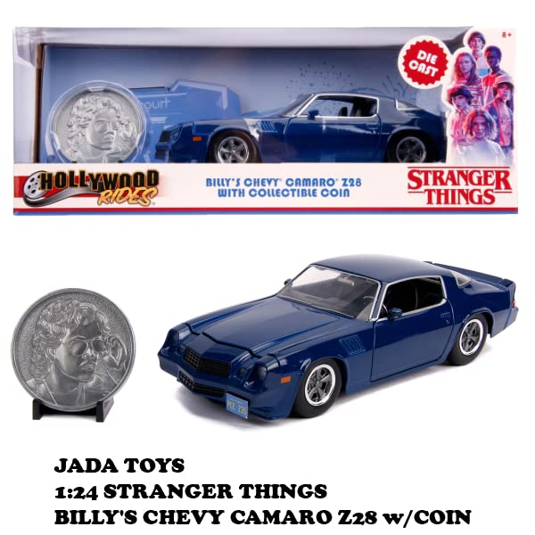 Jada Toys Billy's Chevrolet Camaro Z28 Azul Oscuro con Coins Stranger Things (2016) TV Series 1/24 Diecast Model Car por Jada 31110