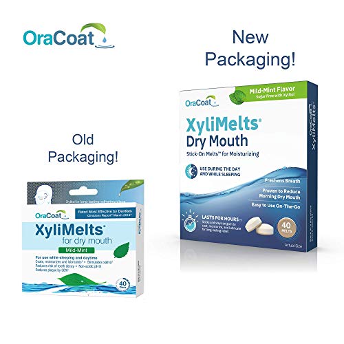XyliMelts Discos para boca seca, menta suave 40 cada uno (2 unidades)