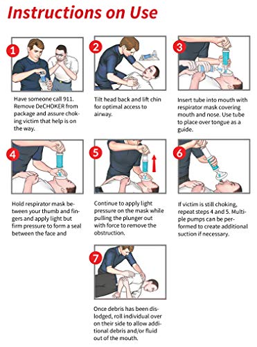 Dechoker Anti Choking Device Adult - Safe, Effective Anti Choking Device - Excellent Addition to Your Family First Aid Kit - Keep Yourself and Family Safe