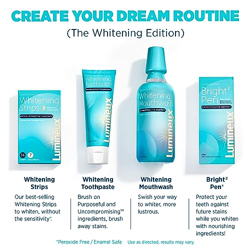 Oral Essentials Whitening Mouthwash (Pack of 2) 16 Oz: For Daily Use Without Sensitivity Dentist Formulated & Certified Non-Toxic: Removes Stains without Bleach/Harsh Chemicals Whiter Teeth in 10 Days