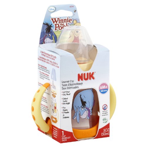 NUK Disney Winnie the Pooh 5 Ounces Learner Cup Silicone Spout, 6+ Months
