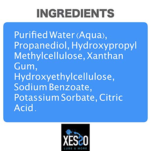 XESSO Lubricante personal natural a base de agua 8.3fl.oz para mujeres y hombres y parejas sexuales, masajes, resbaladizos, parabenos y glicerina, gel lubricante de larga duración, sensible a la piel, fabricado en Estados Unidos y paquete discreto