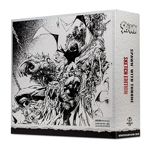 McFarlane Toys Spawn with Throne Sketch Edition SDCC 2023 - Juego exclusivo de cifras de acción