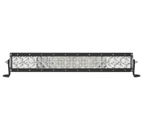 Rigid Industries - Luz LED de la Serie E, Combo óptico Spot/Inundación, 20 Pulgadas, Carcasa Negra, Luces de conducción, Luces LED, Luces de conducción Todoterreno, se Adapta a Camiones, UTV, ATV,