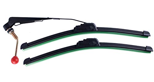 Xislet UTV - Limpiaparabrisas de mano compatible con Polaris Ranger RZR Can Am Kawasaki Honda Pioneer Golf Cart manual limpiaparabrisas Kit de montaje de kit de instrucciones incluidas