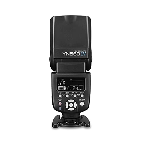 YONGNUO YN560IV YN560 IV YN-560 IV Flash inalámbrico Speedlite, GN58 Manaul Multi Master + Flash esclavo, sistema de disparo integrado, visualización LCD negativa