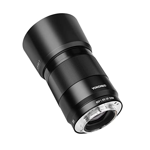 YONGNUO F1.8S DF DSM de 85 mm, lente de teleobjetivo medio Prime para Sony E Mount, lente de retrato de fotograma completo, negro