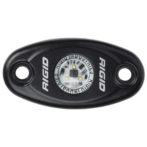 Rigid Industries - Luz de baja potencia serie A, luz LED blanca, luz todoterreno, luz LED accesoria, luz universal todoterreno (luz única, 480033)