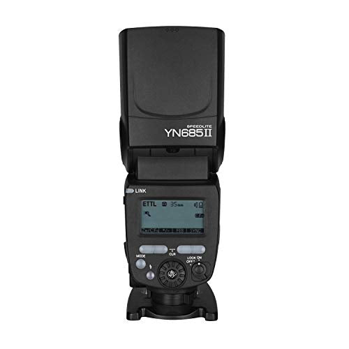 Yongnuo YN685II YN685 II Flash Speedlite, GN60 ETTL HSS + sistema de disparo inalámbrico 2.4G, Master Slave para Canon 5DIII 6DII 800D 77D 7D2 T4i T3i 1300D 70D