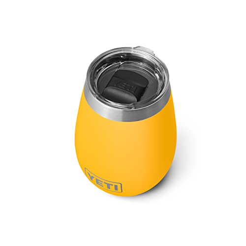 YETI Rambler - Vaso de vino de 10 onzas, aislado al vacío, acero inoxidable con tapa MagSlider