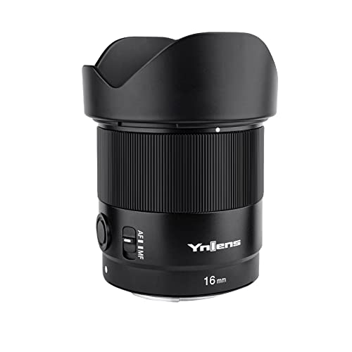 Yongnuo YN16MM F1.8S Lente de Gran Angular Prime para Sony E-Mount, Lente de Marco APS-C de Gran Apertura, Enfoque automático, para cámaras Sony sin Espejo