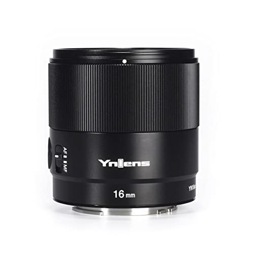 Yongnuo YN16MM F1.8S Lente para Sony E-Mount, lente Prime gran angular de 16 mm, lente F1.8 de gran apertura APS-C Marco de enfoque automático