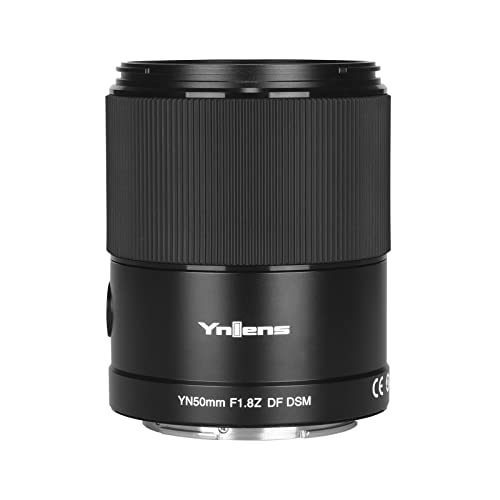 YONGNUO YN50MM F1.8Z DF DSM, lente AF MF de marco completo de 50 mm, apertura grande F1.8, lente Prime estándar para cámaras Nikon Z Mount sin espejo, color negro