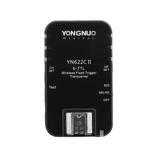 YONGNUO YN622C-KIT - Kit de Disparador inalámbrico E-TTL, con Pantalla LED para Canon, Incluye 1 Control YN622C-TX y 1 transceptor YN622 C