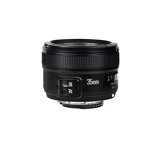 YONGNUO YN 35 mm Lente F2 1:2 AF/MF Gran Angular Fijo/Prime de Enfoque automático, Lente para cámaras réflex Digitales de Nikon