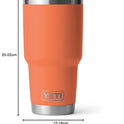 YETI Rambler Vaso aislado al aspiradora de acero inoxidable de 30 onzas con tapa MagSlider