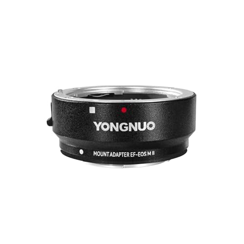 YONGNUO EF-EOS M II Lens Mount Adapter Ring, Auto Focus Adjustable Aperture, Control Converter Ring for Canon EF/EF-S Lens to Canon EOS-M (EF-M Mount)