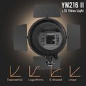 YONGNUO YN216 II - Luz LED de vídeo, temperatura de color ajustable 3200K-5600K, para Canon Nikon Pentax Olympus Samsung