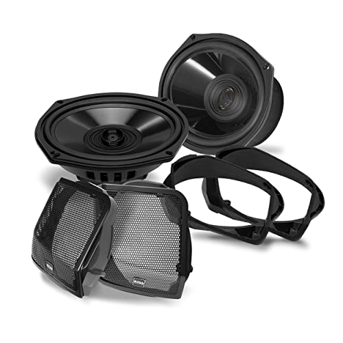 BOSS Audio Systems BHD98 Harley Davidson - Kit de altavoces de alforja de 6 x 9 pulgadas, compatible con motocicletas selectas Road Glide and Street Glide 1998-2013, 300 vatios de potencia por par, rango completo, 2 vías, se vende en pares