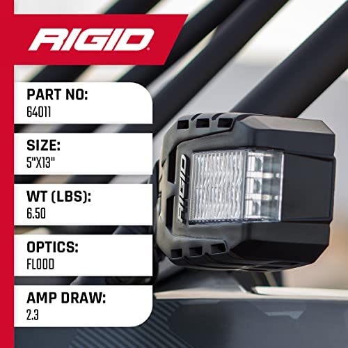 RIGID INDUSTRIES- Luz LED reflectante, espejo de vista lateral, luz LED de señal de giro ámbar, accesorios de montaje incluidos, compatible con IP69K, cumple con RoHS, fácil de instalar, accesorios todoterreno (pares, 64011)
