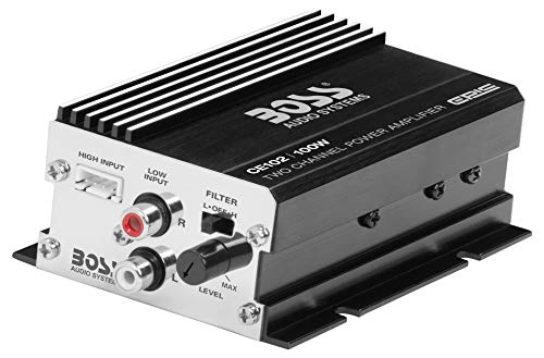 Boss Audio CE102 Watt, Chaos Epic, 2 Canales, 4 Ohm Clase Estable A/B, Rango Completo, Amplificador MOSFET para Coche