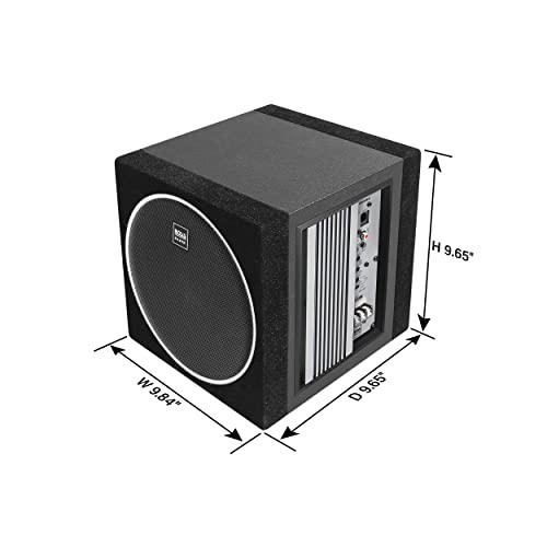 Boss Audio Systems Elite Series BE8AE - Subwoofer y Amplificador de Coche - 400 W de Alta Salida, Amplificador Incorporado, subwoofer de 8 Pulgadas, Control Remoto de subwoofer