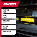 RIGID INDUSTRIES SR-Series DOT/SAE J583 - Par de luces antiniebla LED amarillas selectivas de 6 pulgadas para automóviles