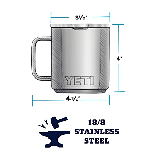 YETI Rambler Taza apilable de 10 onzas, aislada al vacío, acero inoxidable con tapa MagSlider