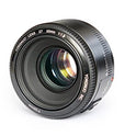 YONGNUO YN50mm F1.8 Lente de gran apertura de enfoque automático compatible con cámara Canon EF Mount EOS