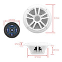 Boss Audio Systems MG150W.6 Paquete de Altavoces del Sistema de Sonido estéreo para Barcos Marinos - Unidad Principal de Amplificador de 2 Canales incorporada, IPX6 Resistente a la Intemperie