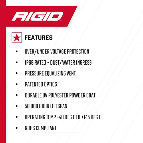 RIGID INDUSTRIES SR-Series DOT/SAE J583 - Par de luces antiniebla LED amarillas selectivas de 6 pulgadas para automóviles