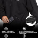 Venustas - Sudadera con capucha climatizada con batería de 7.4 V para unisex con 5 zonas de calefacción, sudadera con calefacción para hombres y mujeres
