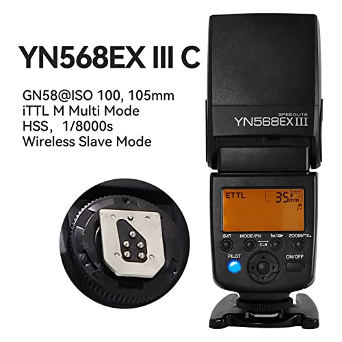 YONGNUO YN568EX III Wireless Master & Slave TTL Flash Speedlite with High Speed Sync for Canon DSLR Camera