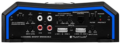 Planet Audio PL1600.4 Amplificador Class A/B, 1600 W, 4 canales, 2 Ohm