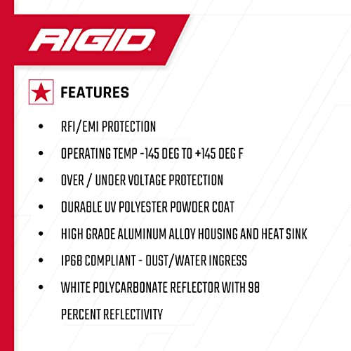 Rigid Industries -2 x 2 115 grados DC escena negro claro