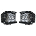 RIGID INDUSTRIES D-SS PRO - Par de luces LED de disparo lateral (punto) color negro, montaje, carcasa negra
