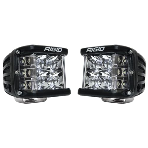 RIGID INDUSTRIES D-SS PRO - Par de luces LED de disparo lateral (punto) color negro, montaje, carcasa negra