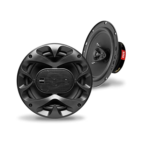 BOSS Audio Systems CH6530B Chaos Series 6.5 Pulgadas - Altavoces para Puerta de Coche - 300 vatios máximo (por par), coaxial, 3 vías, Rango Completo, 4 ohmios, se Venden en Pares, Bocinas para Carro