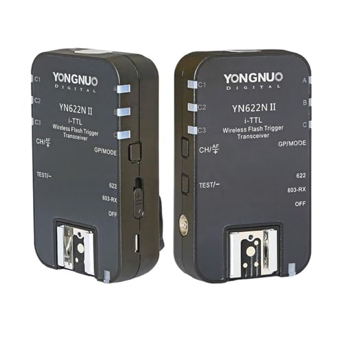 YONGNUO Wireless TTL Flash Trigger YN622N II with High-speed Sync HSS 1/8000s for Nikon Camera