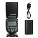 YONGNUO YN690EX-RT Flash de cámara para Canon, TTL HSS 1/8000s GN60 flash inalámbrico Speedlite, batería de iones de litio de 2000mAh con interfaz de carga tipo C, soporte óptico maestro y función
