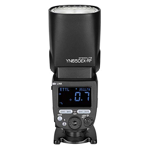 Yongnuo YN650EX-RF Flash inalámbrico Speedlite, GN60 24 abalorio de lámpara LED TTL HSS, Master Slave Flash con sistema de RF incorporado de 2.4 G, para cámara Canon DSLR